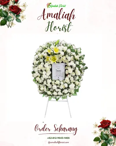 Krans Bunga Duka Cita di Sunggal